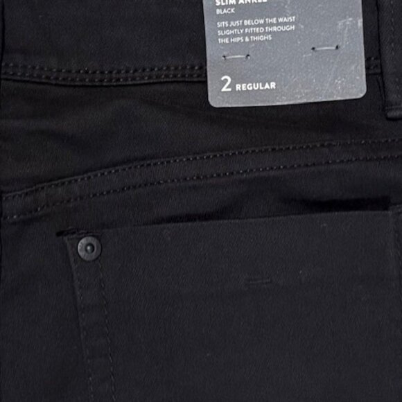 J. Jill Denim Authentic Fit Slim Ankle Jeans Women's 2 Black 5 Pockets New NWT - Picture 6 of 7